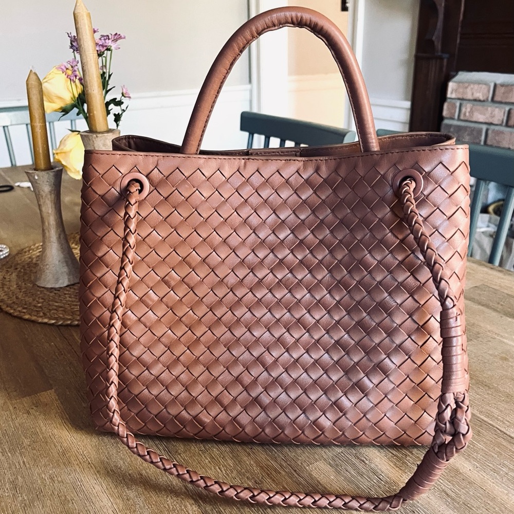 Quince Woven Leather Bag